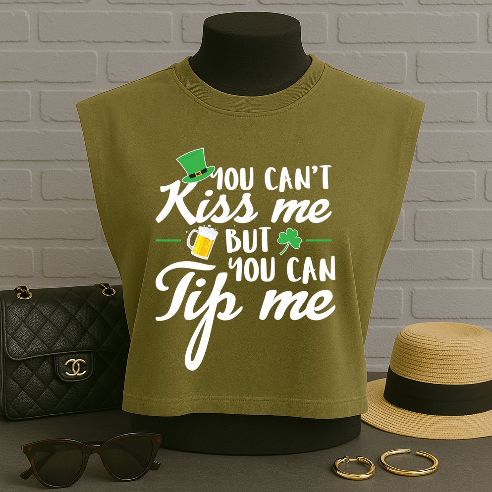 Bartender You Can't Kiss Me But You Can Tip Me Garment-Dyed Women's Muscle Tee