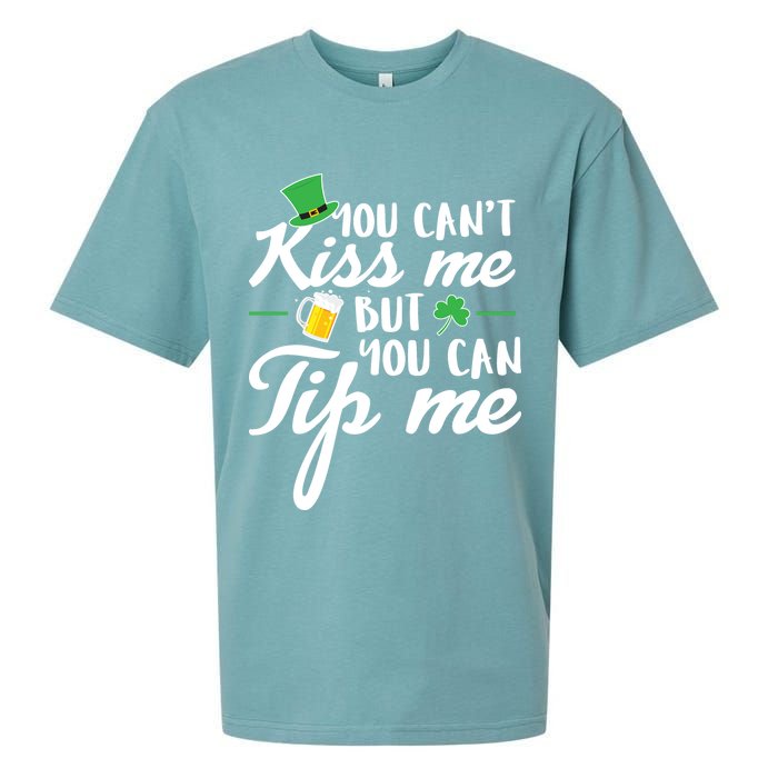 Bartender You Can't Kiss Me But You Can Tip Me Sueded Cloud Jersey T-Shirt