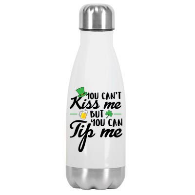 Bartender You Can't Kiss Me But You Can Tip Me Stainless Steel Insulated Water Bottle