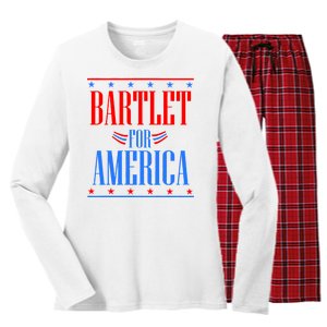 Bartlet for America Women's Long Sleeve Flannel Pajama Set 