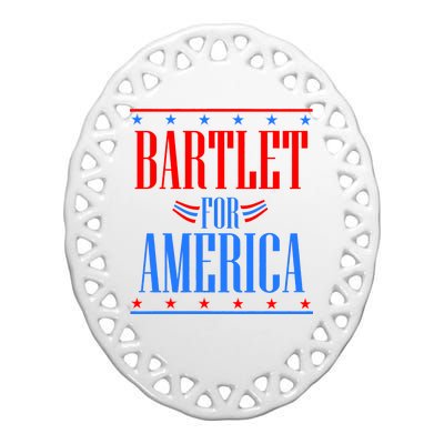 Bartlet for America Ceramic Oval Ornament