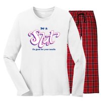 Be A Slut Its Good For Your Health Women's Long Sleeve Flannel Pajama Set 