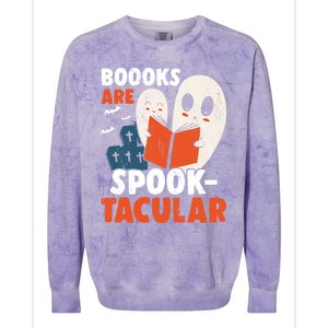 Books Are SpookTacular Halloween Bookworm Book Reading Meaningful Gift Colorblast Crewneck Sweatshirt