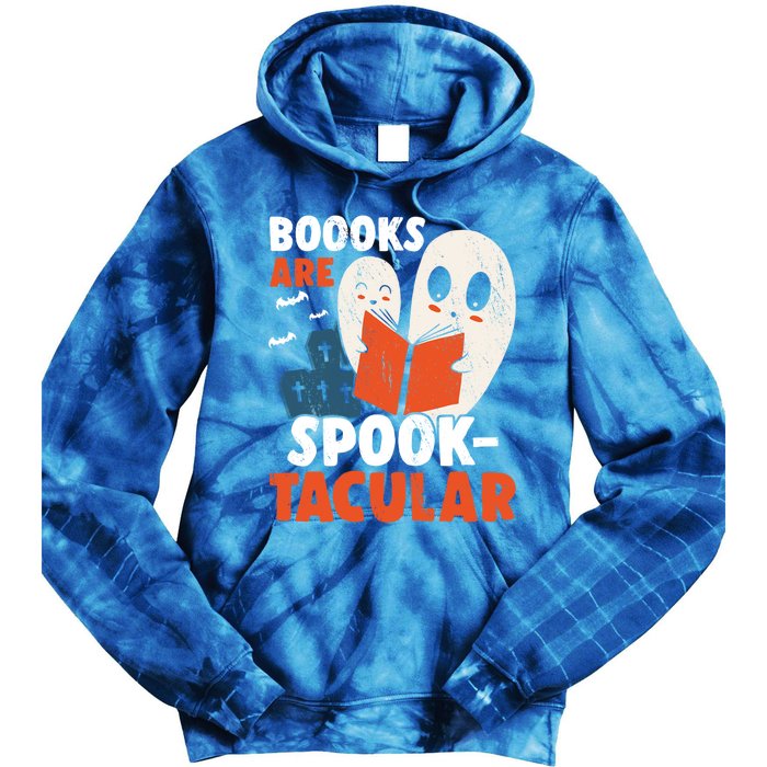 Books Are SpookTacular Halloween Bookworm Book Reading Meaningful Gift Tie Dye Hoodie