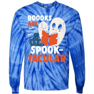 Books Are SpookTacular Halloween Bookworm Book Reading Meaningful Gift Tie-Dye Long Sleeve Shirt