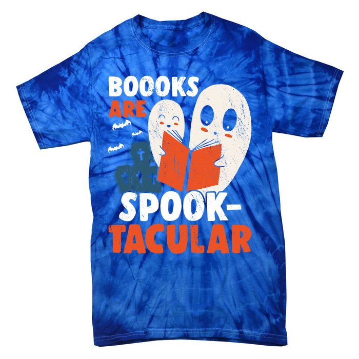 Books Are SpookTacular Halloween Bookworm Book Reading Meaningful Gift Tie-Dye T-Shirt