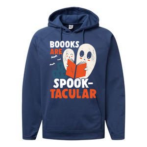 Books Are SpookTacular Halloween Bookworm Book Reading Meaningful Gift Performance Fleece Hoodie