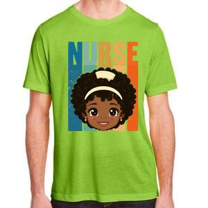 Black Afro Strong Nurse Black History Month Nursing Gift Adult ChromaSoft Performance T-Shirt