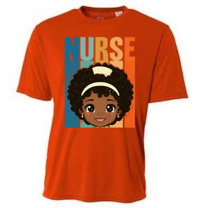 Black Afro Strong Nurse Black History Month Nursing Gift Cooling Performance Crew T-Shirt