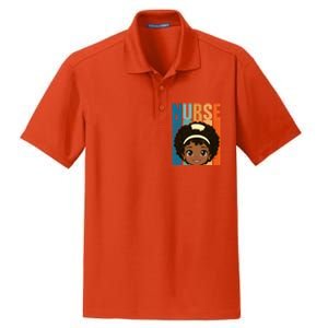 Black Afro Strong Nurse Black History Month Nursing Gift Dry Zone Grid Polo