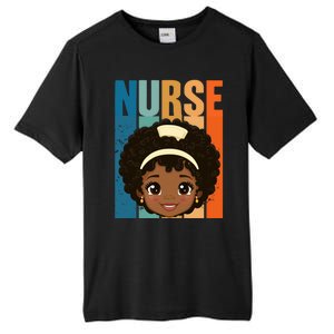 Black Afro Strong Nurse Black History Month Nursing Gift Tall Fusion ChromaSoft Performance T-Shirt