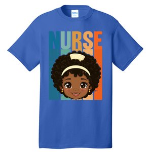 Black Afro Strong Nurse Black History Month Nursing Gift Tall T-Shirt