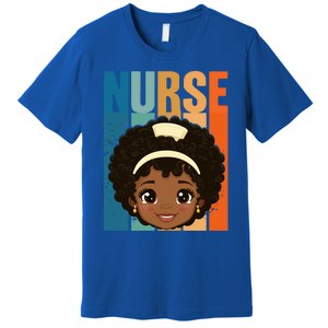 Black Afro Strong Nurse Black History Month Nursing Gift Premium T-Shirt