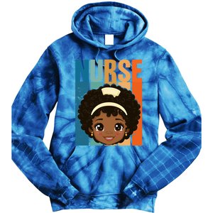 Black Afro Strong Nurse Black History Month Nursing Gift Tie Dye Hoodie