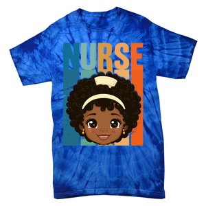 Black Afro Strong Nurse Black History Month Nursing Gift Tie-Dye T-Shirt