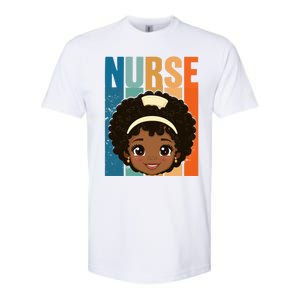 Black Afro Strong Nurse Black History Month Nursing Gift Softstyle CVC T-Shirt