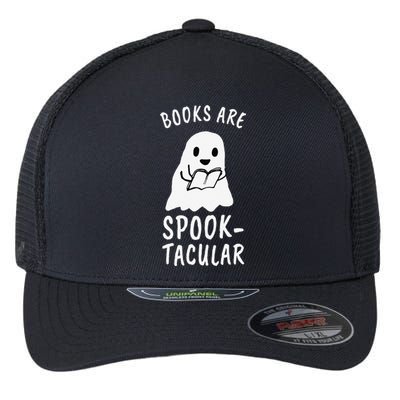 Books Are SpookTacular Halloween Bookworm Book Reader Gift Flexfit Unipanel Trucker Cap