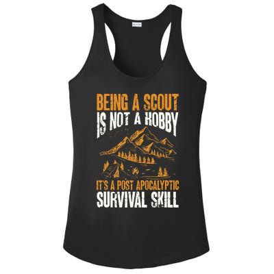 Being A Scout ItS A Post Apocalyptic Survival Skill Ladies PosiCharge Competitor Racerback Tank