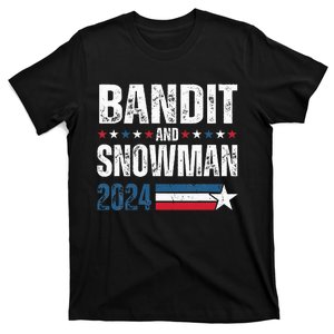 Bandit And Snowman 2024 Election Usa Flag T-Shirt