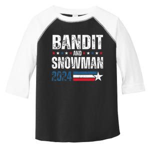 Bandit And Snowman 2024 Election Usa Flag Toddler Fine Jersey T-Shirt