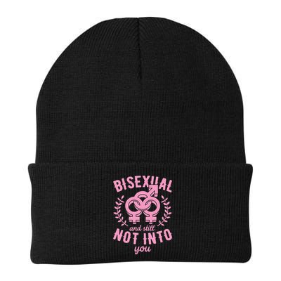 Bisexual And Still Not Into You Cute Bi Pride Flag Quotes Funny Gift Beanie