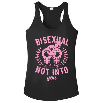 Bisexual And Still Not Into You Cute Bi Pride Flag Quotes Funny Gift Ladies PosiCharge Competitor Racerback Tank