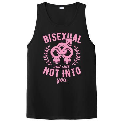 Bisexual And Still Not Into You Cute Bi Pride Flag Quotes Funny Gift PosiCharge Competitor Tank