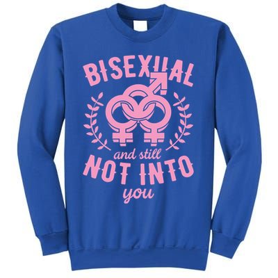 Bisexual And Still Not Into You Cute Bi Pride Flag Quotes Funny Gift Sweatshirt