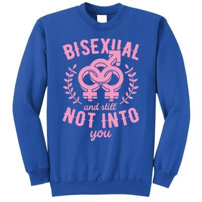 Bisexual And Still Not Into You Cute Bi Pride Flag Quotes Funny Gift Sweatshirt