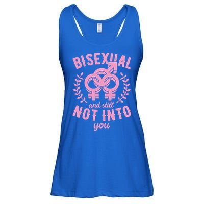 Bisexual And Still Not Into You Cute Bi Pride Flag Quotes Funny Gift Ladies Essential Flowy Tank