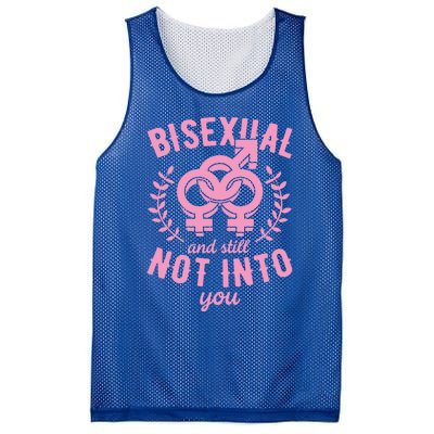 Bisexual And Still Not Into You Cute Bi Pride Flag Quotes Funny Gift Mesh Reversible Basketball Jersey Tank