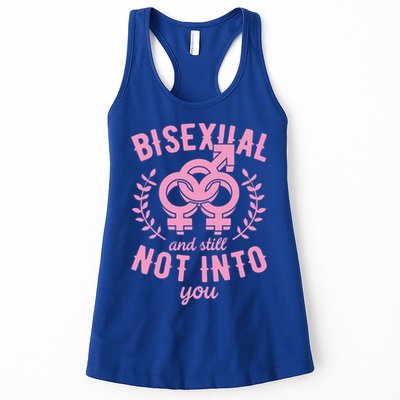 Bisexual And Still Not Into You Cute Bi Pride Flag Quotes Funny Gift Womens Tank Top