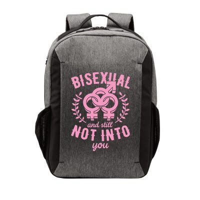 Bisexual And Still Not Into You Cute Bi Pride Flag Quotes Funny Gift Vector Backpack
