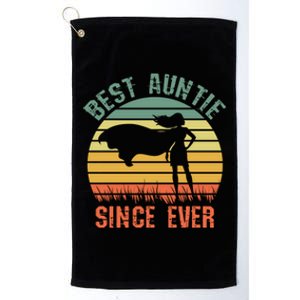 Best Auntie Since Ever Hero Super Aunt Birthday Aunts Great Gift Platinum Collection Golf Towel