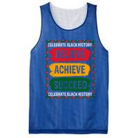 Believe Achieve Succeed Black History Month Juneteenth Gift Mesh Reversible Basketball Jersey Tank