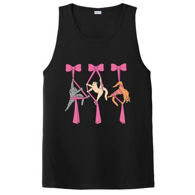 Bow Aerial Silks Cat Aerial Aerialist Yoga Hammock Cat Mom PosiCharge Competitor Tank