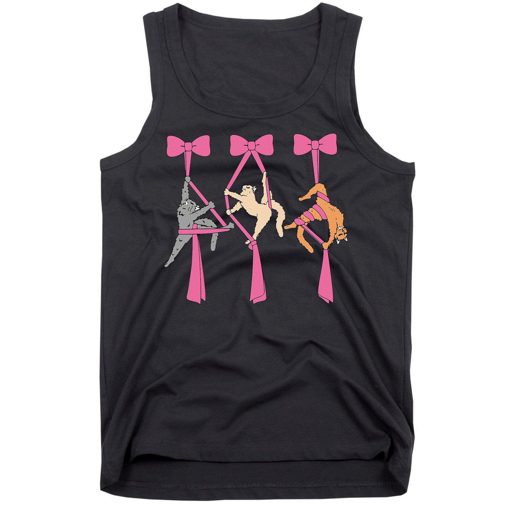 Bow Aerial Silks Cat Aerial Aerialist Yoga Hammock Cat Mom Tank Top