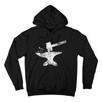 Blacksmith Anvil Striking Distressed Vintage Hoodie