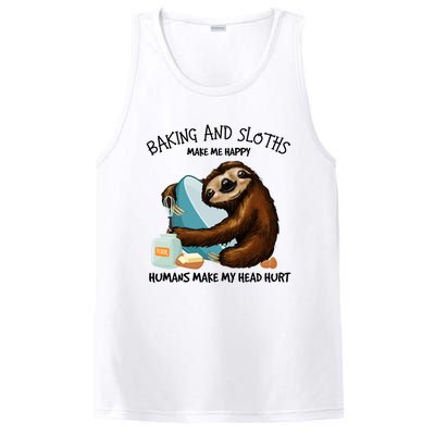 Baking And Sloths Make Me Happy Hu Make My Head Hurt Gift PosiCharge Competitor Tank