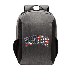 Boston Arched Style Text American Flag Pattern Vector Backpack