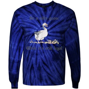 Be A Silly Goose While Its Still Legal Funny Meme Tie-Dye Long Sleeve Shirt