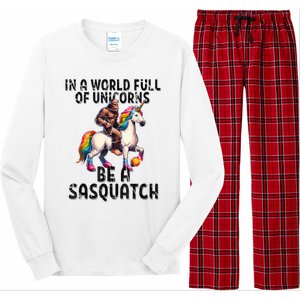 Be A Sasquatch Unicorn Funny In A World Of Unicorns Long Sleeve Pajama Set