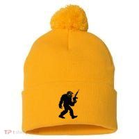 Bigfoot Airsoft Sasquatch Airsofting Apparel Pom Pom 12in Knit Beanie