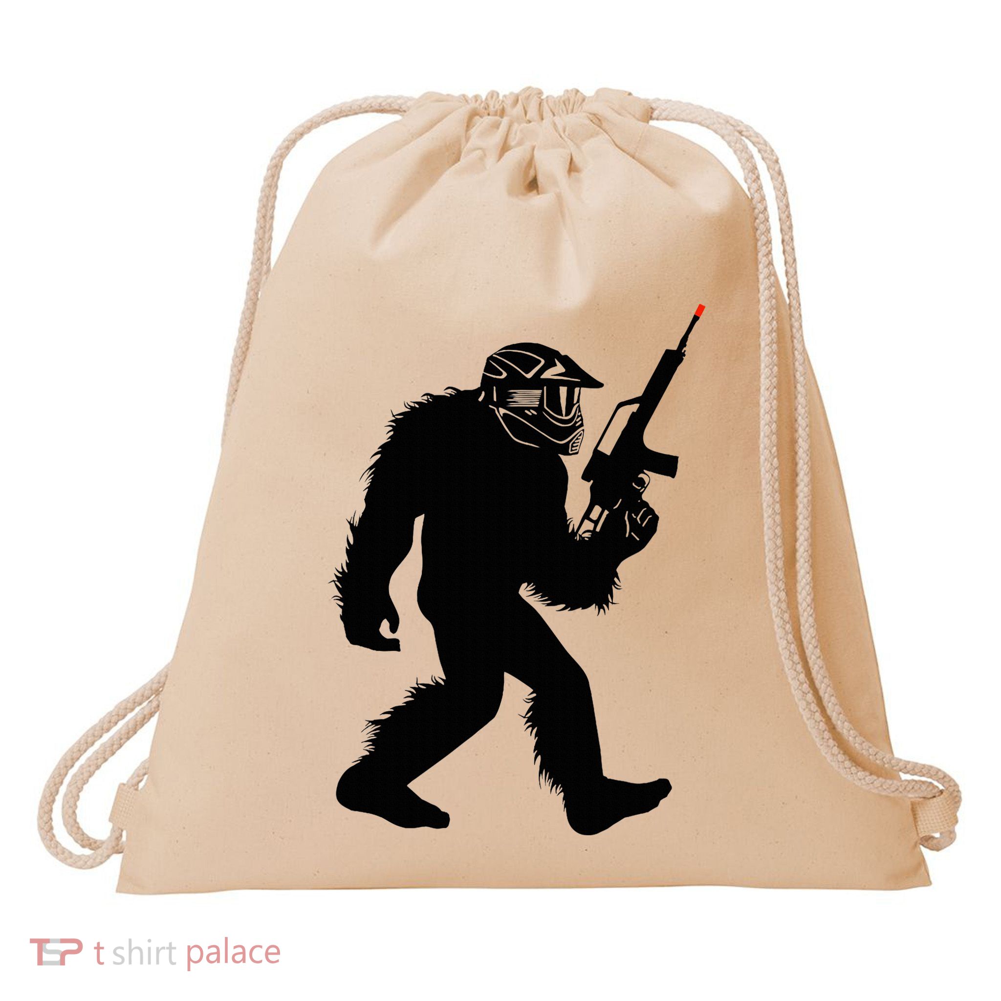 Bigfoot Airsoft Sasquatch Airsofting Apparel Drawstring Bag