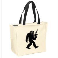 Bigfoot Airsoft Sasquatch Airsofting Apparel Zip Tote Bag