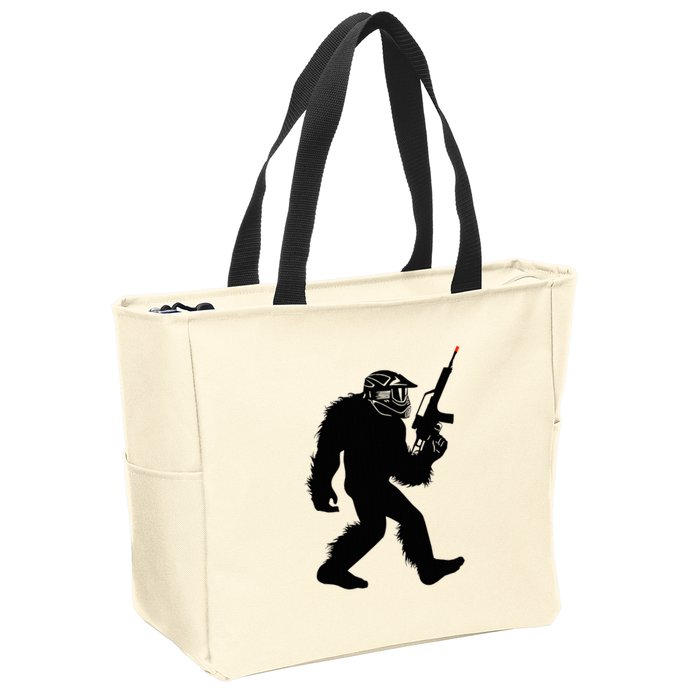 Bigfoot Airsoft Sasquatch Airsofting Apparel Zip Tote Bag