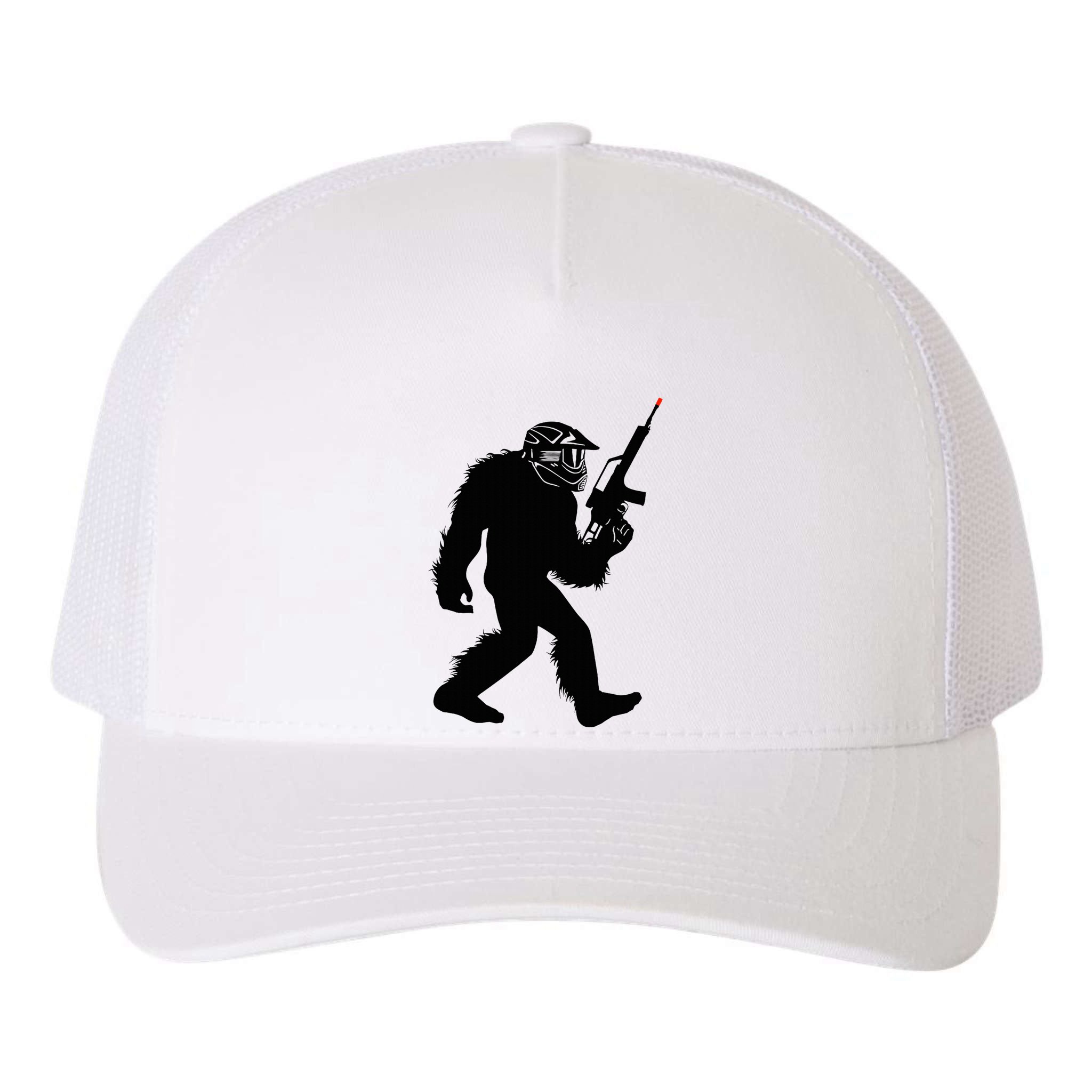 Bigfoot Airsoft Sasquatch Airsofting Apparel Yupoong Adult 5-Panel Trucker Hat