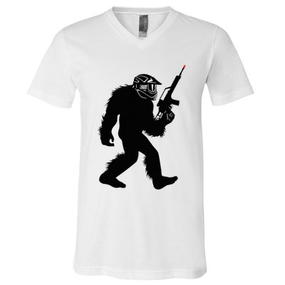 Bigfoot Airsoft Sasquatch Airsofting Apparel V-Neck T-Shirt