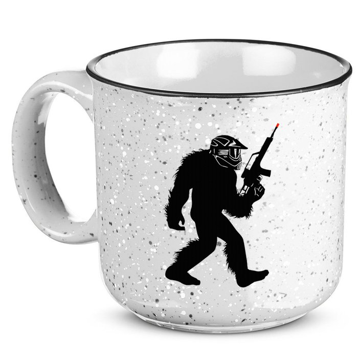 Bigfoot Airsoft Sasquatch Airsofting Apparel 15oz Campfire Ceramic Mug