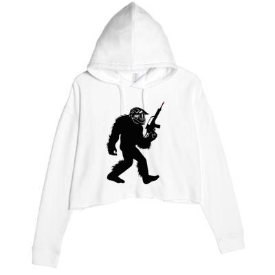 Bigfoot Airsoft Sasquatch Airsofting Apparel Crop Fleece Hoodie